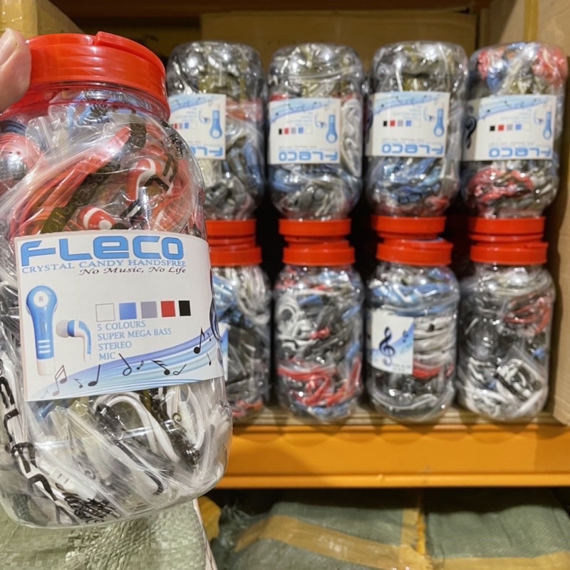 GROSIR PER 1TOPLES ISI 50PCS HANDSFREE FLECO FL00 SUPERBASS