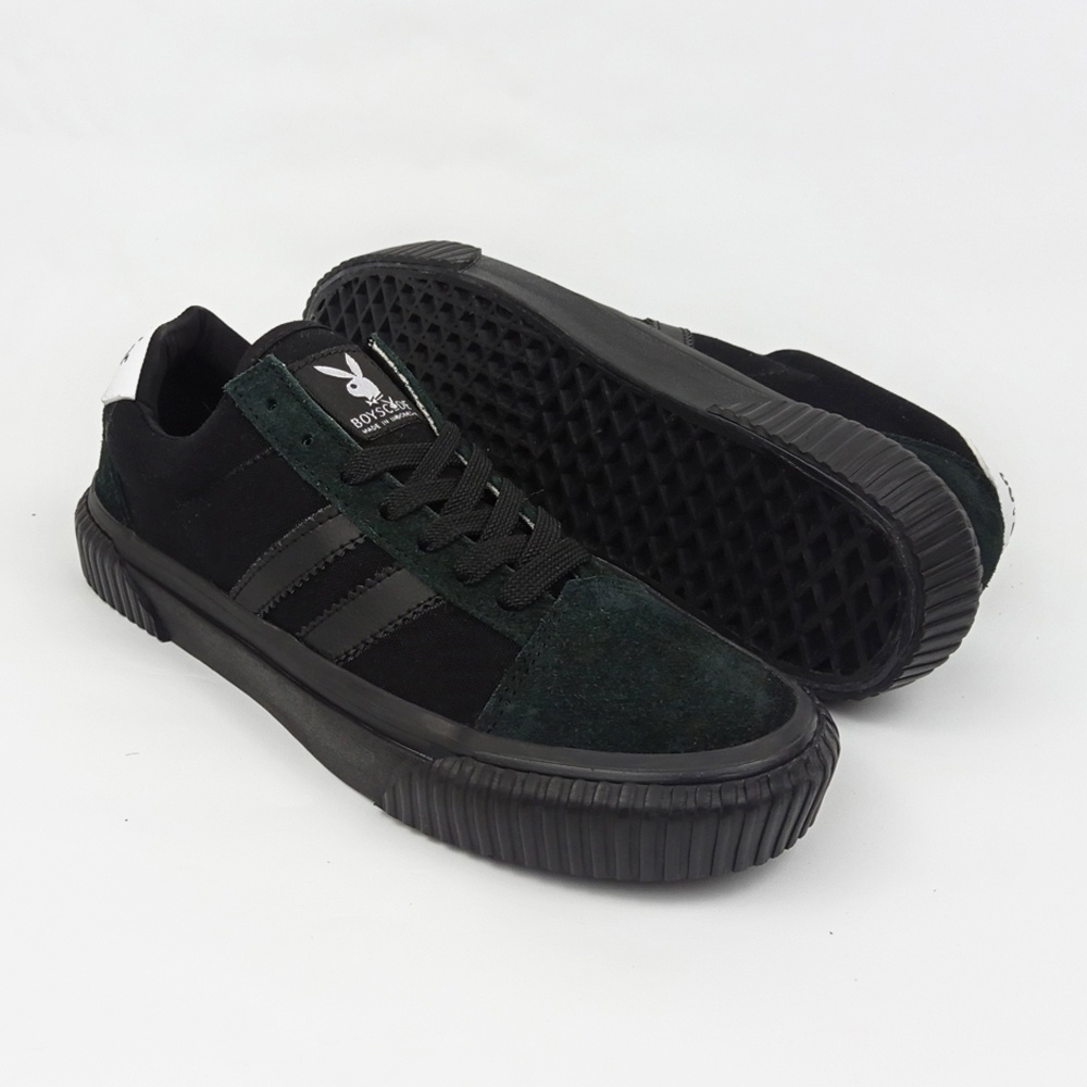 Sepatu Sneakers Casual Pria Wanita Brand Boyscode Original Vulcanized Fullblack Outsole Gerigi