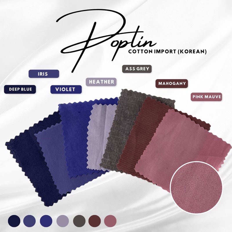 BAHAN KAIN KATUN POPLIN IMPORT (KOREA)