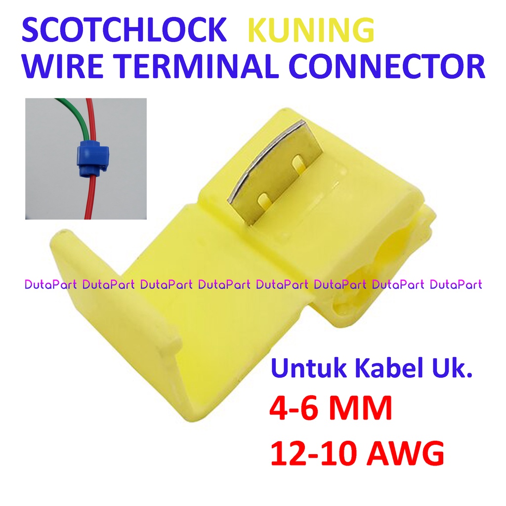 Yellow Quick Connect Scotch Lock Kuning Jumper Connector ScotchLock