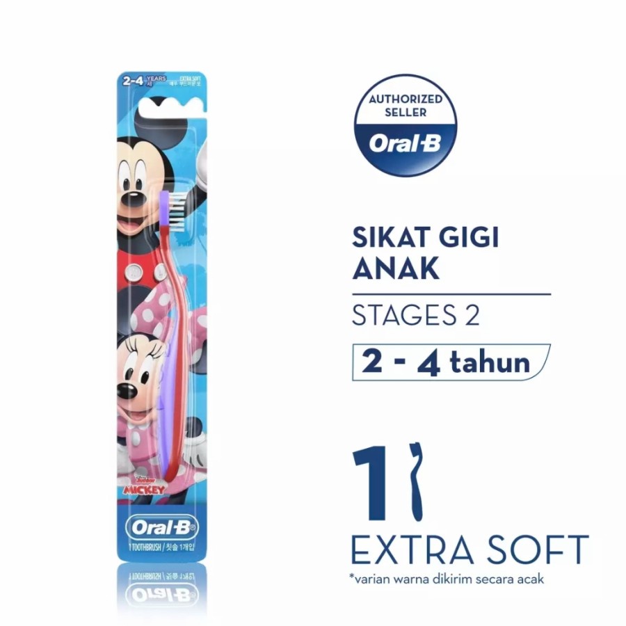 ORAL B SIKAT GIGI ANAK STAGES 2 MICKEY 2-4 TH