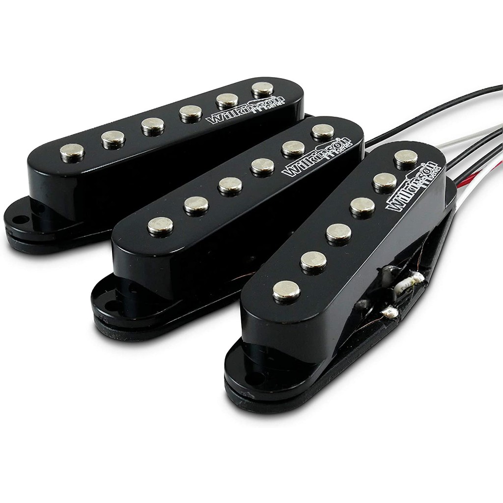 Pickup Gitar Wilkinson M-Series Hot Single Coil WOHS-Black Set
