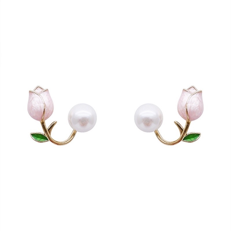 Anting Mutiara Bentuk Tulip Gaya Korea Untuk Wanita 2022