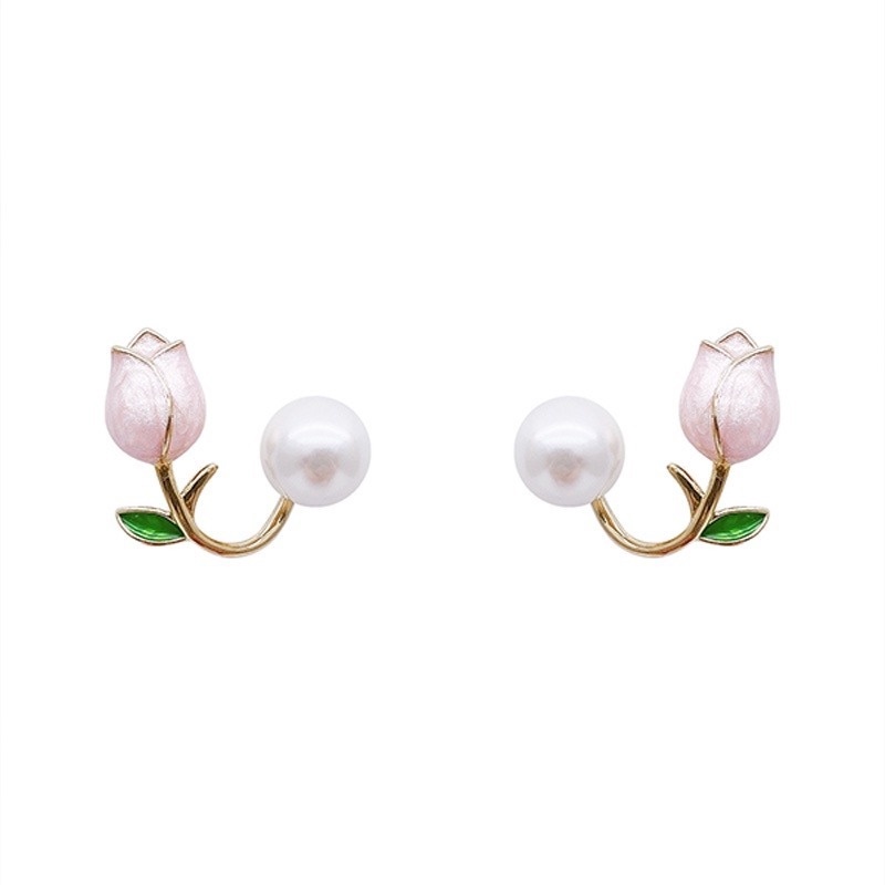 Anting Mutiara Bentuk Tulip Gaya Korea Untuk Wanita 2022