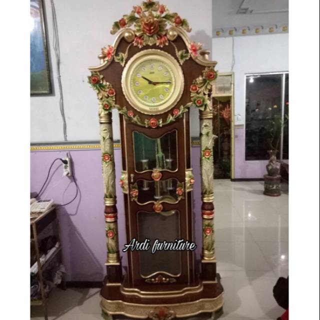 Jam hiasan ukir jam pajangan jati ukir jepara
