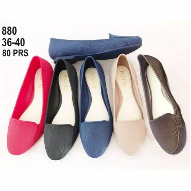 KARIS FLAT SHOES JELLY SHOES SEPATU WANITA