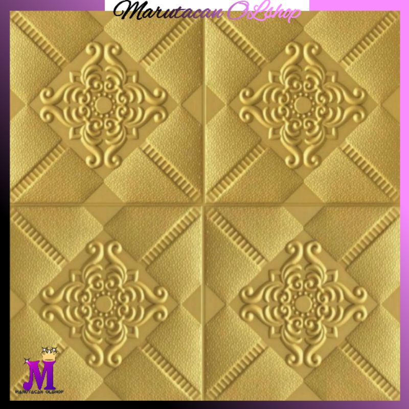 WALLPAPER DINDING FOAM / WALLFOAM 3D MOTIF BUNGA BATIK
