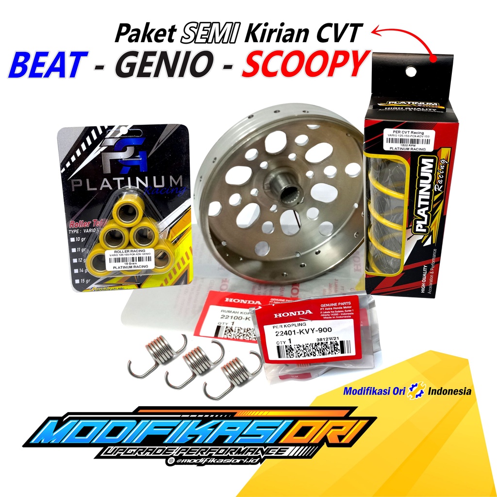 Jual UPGRADE CVT Beat Fi Mangkok Kampas Ganda Beat Fi Honda Per CVT Racing Beat Original Honda Indonesia Shopee Indonesia