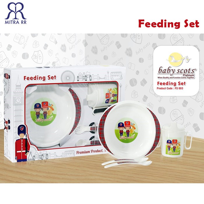 Baby Gift Set Feeding Set Baby / Alat Makan Bayi Anak Baby Scots FS003 FS004 FS005