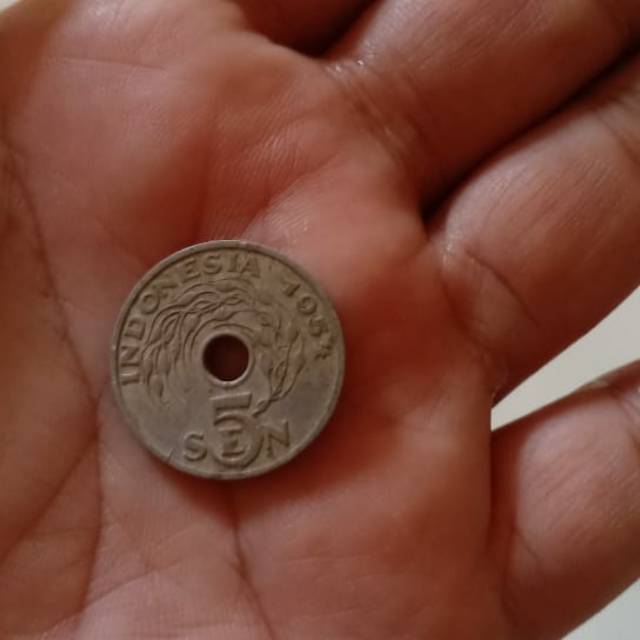 Uang koin Rp.5 Arab asli