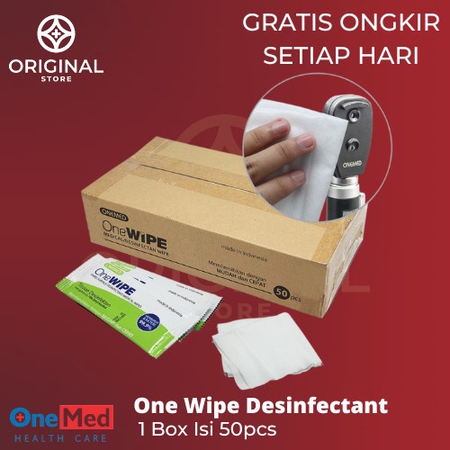 TERLARIS One Wipe Box isi 50 pcs Tissue Desinfektan onemed