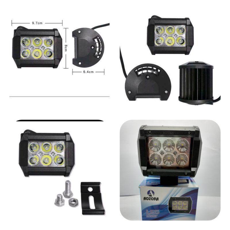 Lampu tembak sorot worklight led cree 6mata AOZORA