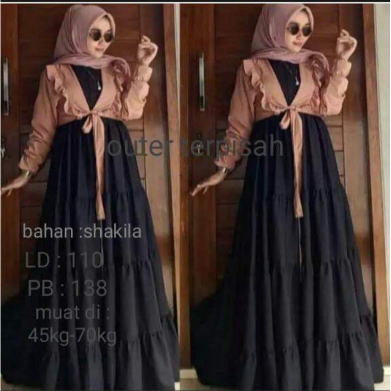 Gamis Rompi Wanita Model Terbaru Gamis Polos Murah.