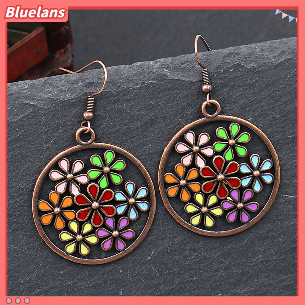 Bluelans Anting Tusuk Gantung Retro Bohemia Vintage Untuk Wanita