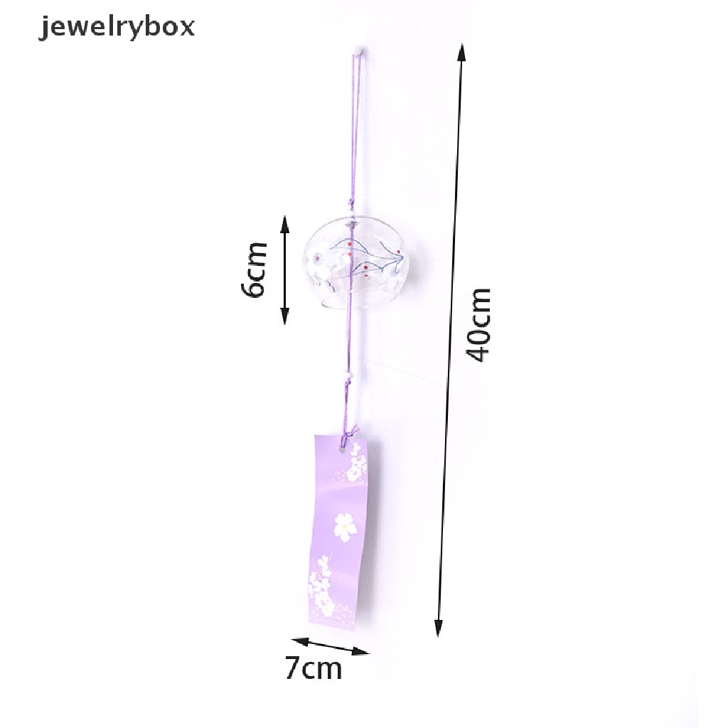 (jewelrybox) Lonceng Angin Gantung Bahan Kaca Gaya Jepang Untuk Dekorasi Taman / Jendela / Indoor