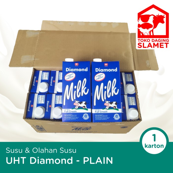 

Susu UHT Diamond Plain 1 Liter 1 Karton 12 pcs