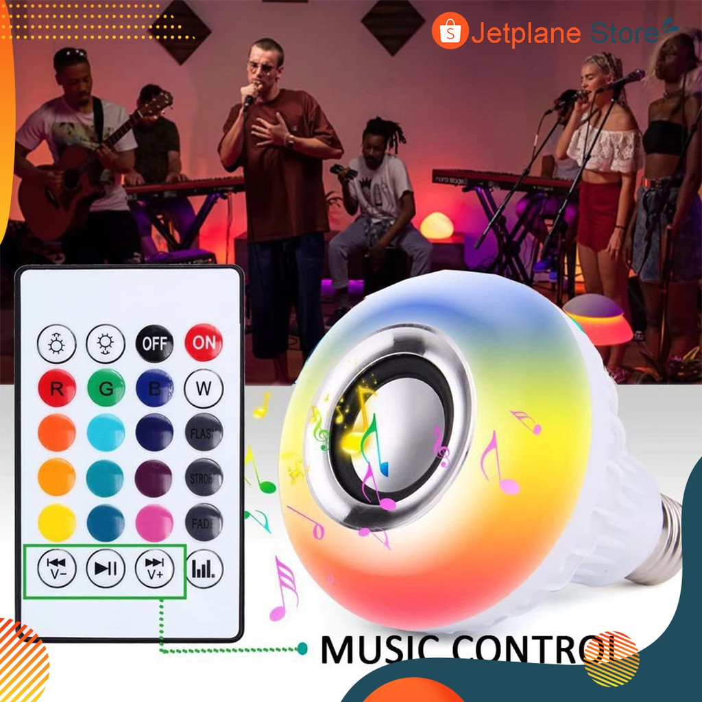 Lampu Bohlam Speaker Bluetooth Lampu Led Wireless Remote