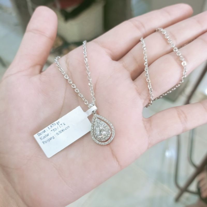 kalung Emas putih kadar 750% emas asli Jakarta