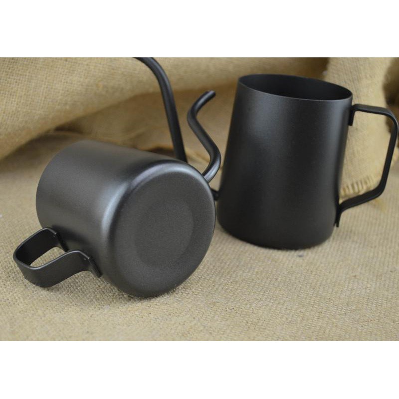 GS8 Teko Pitcher Kopi Teh 250ml Teapot Drip Kettle Cup Stainless Steel OneTwoCups AA0050 Black