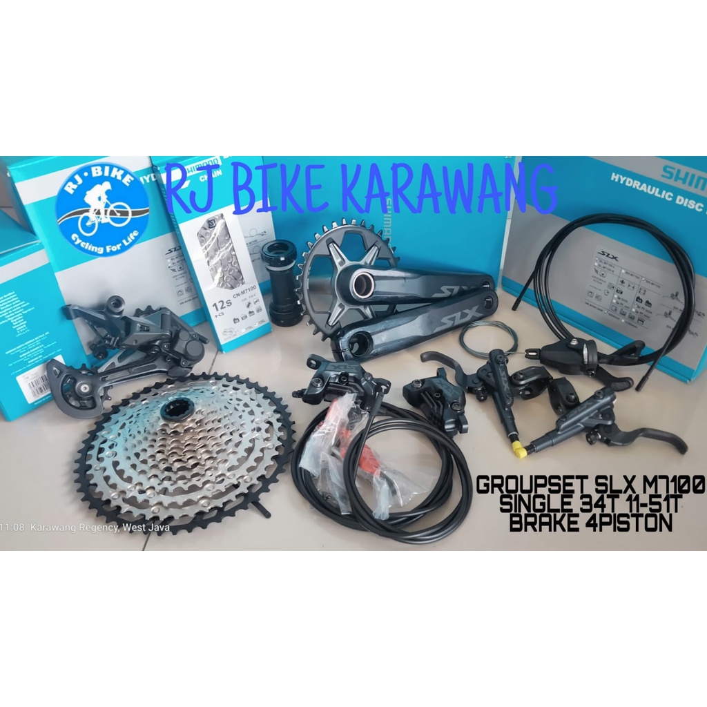 GROUPSET SLX M7100 1 X 12SP 34 T 170 SGS 51T 4 PISTON