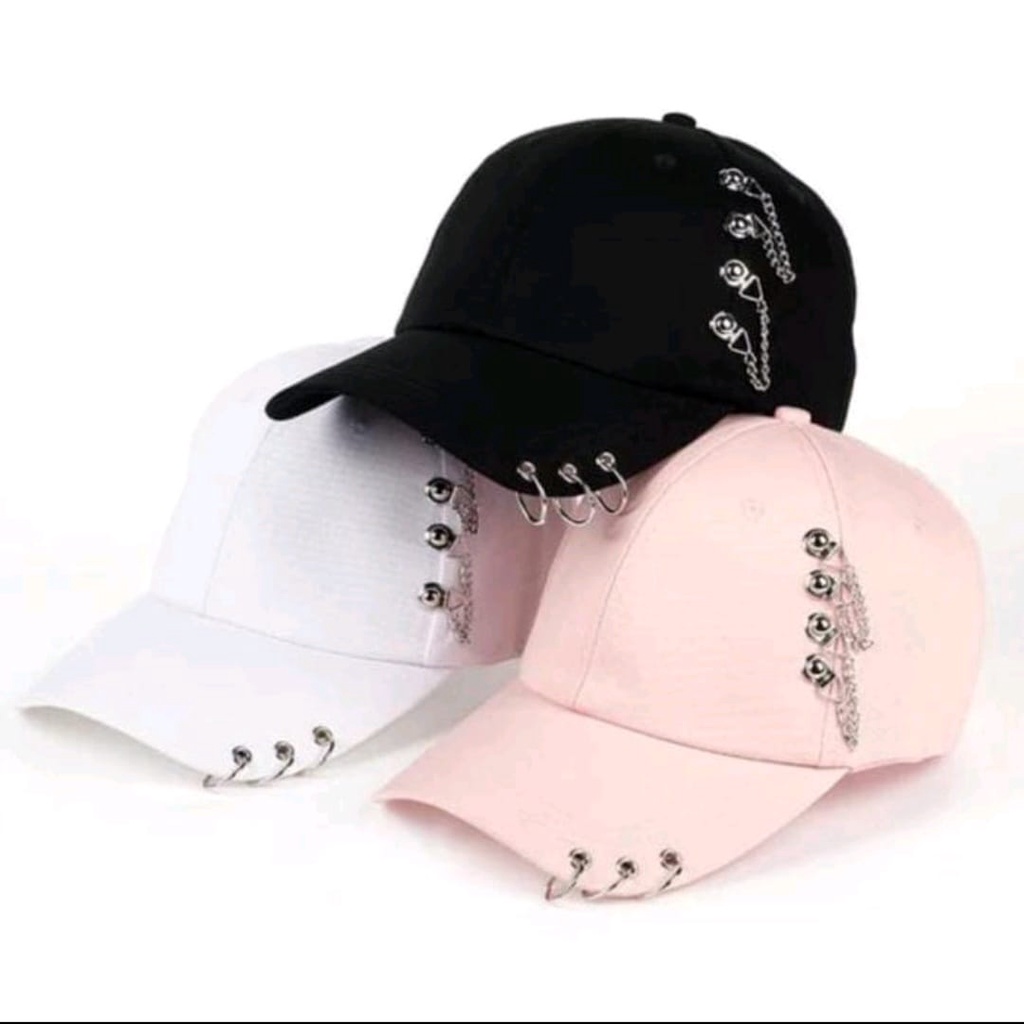 Topi ANTING BINTANG Kpop Korea style Dewasa Topi Ring Bintang Topi Ring rantai samping Fashion BTS Kekinian