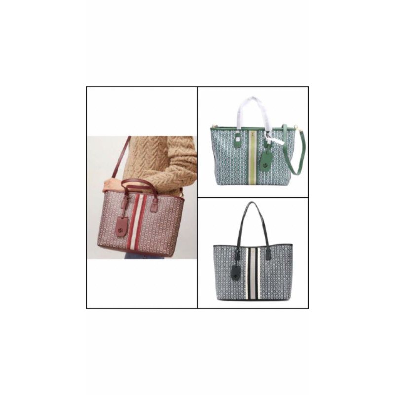 TORY BURCH GEMINI LINK CANVAS SMALL TOTE