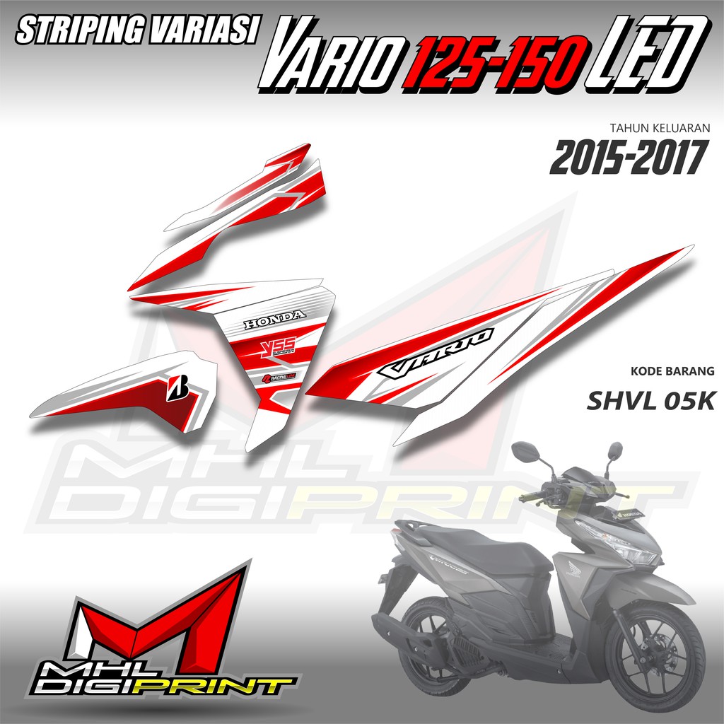 STRIPING VARIASI HONDA VARIO 125 &amp; 150 -  STIKER VARIO 125 &amp; 150 LED - SHVL 05