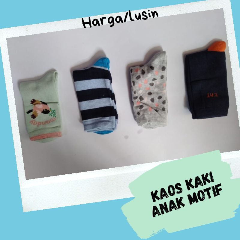 ( 12 PASANG ) Kaos Kaki Anak Motif