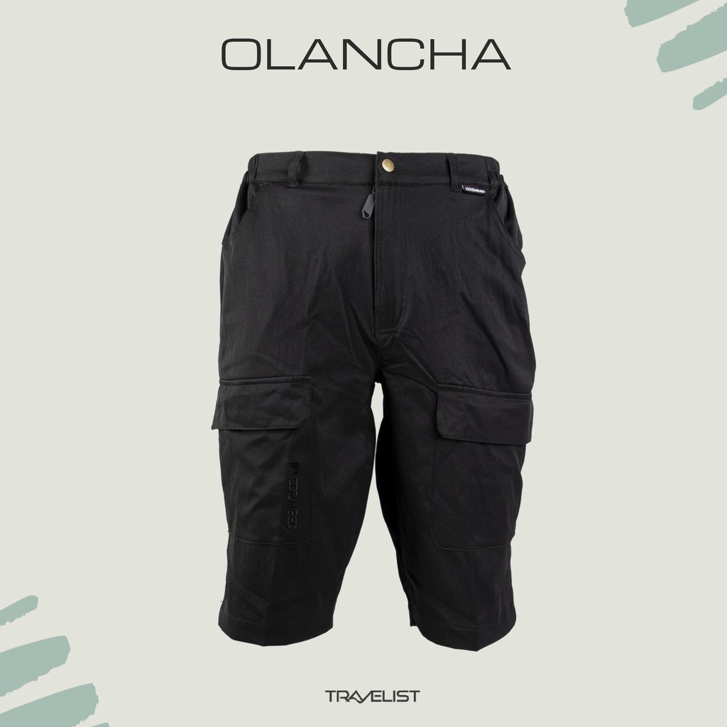 Cozmeed Celana Pendek Pria Chargo Olancha Hitam / celana cozmeed / unisex / celana bahan / casual