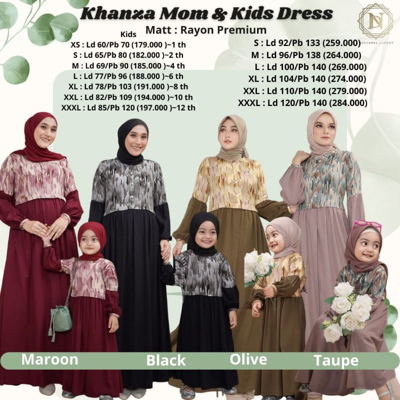 KHANZA DRESS MOM & KIDS ✔️ NADHEERA LUXURY