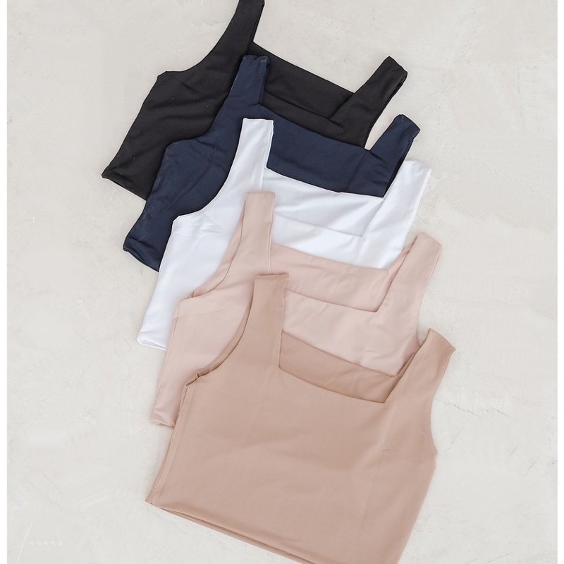 TANKTOP CROP JERSEY PREMIUM / SQUARE TANK TOP CROP