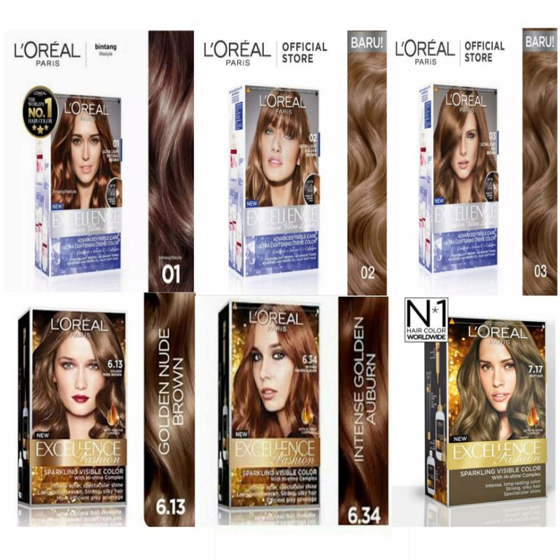 Loreal Paris Excellence Creme Hair Color Cat Pewarna Rambut Permanen