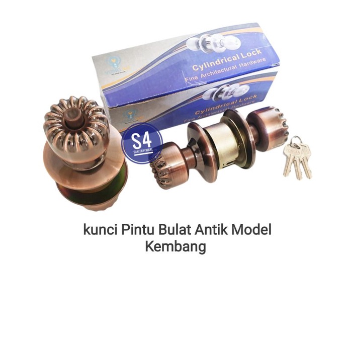 Kunci Bulat/Kunci Bulat Antik Model Kembang l