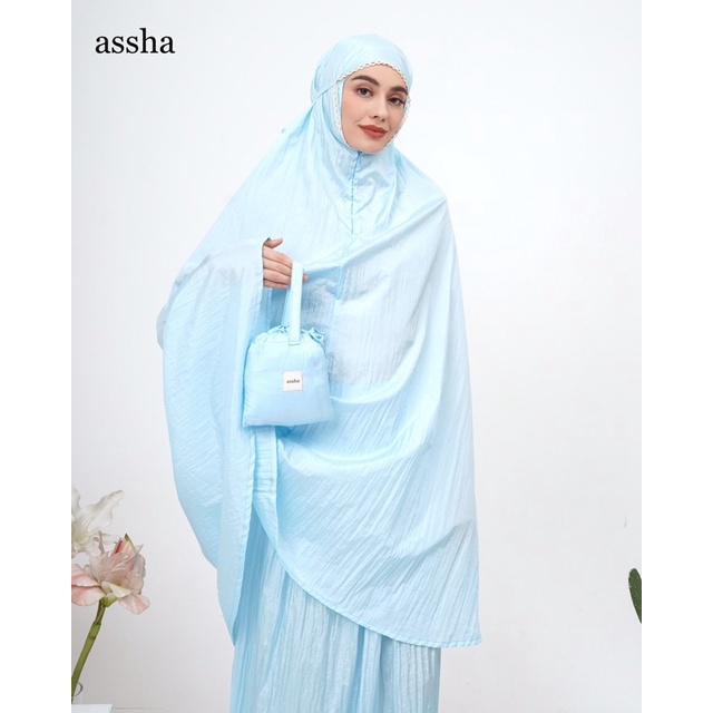 Mukena Travel 2 in 1 Blue / Mukena Mini