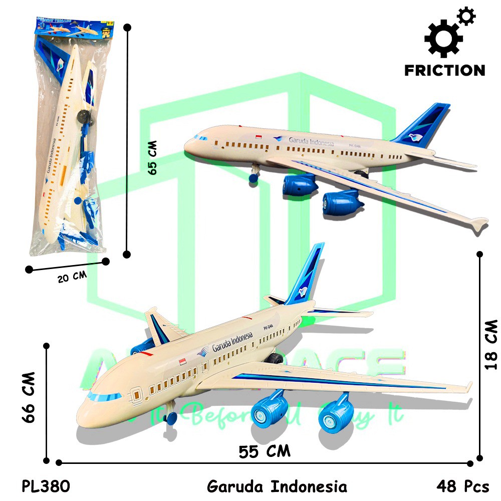 MURAH OTB049 OTB075 PL380G BRO1456 Pesawat Terbang Lion Garuda Airplane Mainan Anak Pesawatan BIGBROTHER