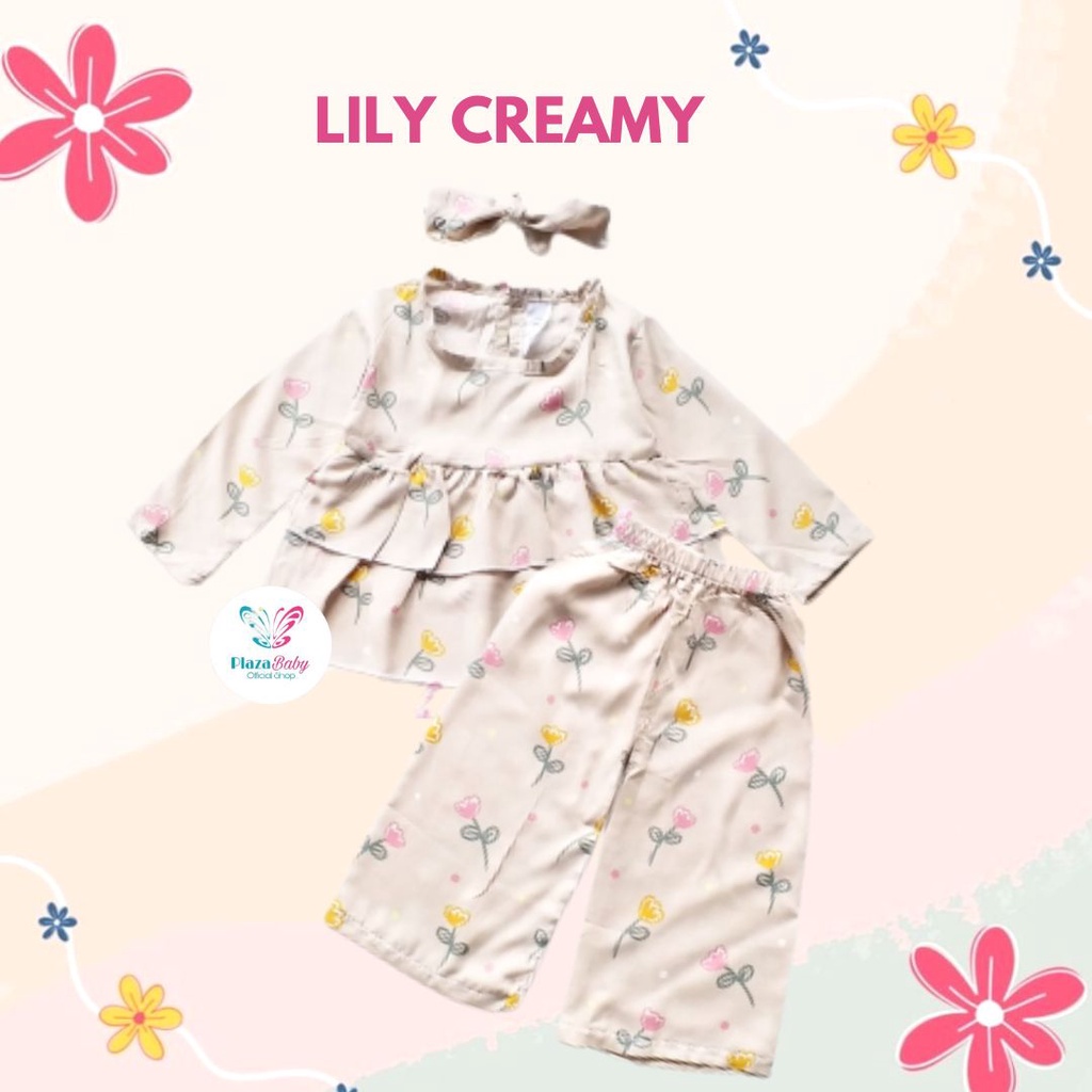 Plazababyku MX MELODY RAYON SETELAN BANDO setelan bayi motif bunga yang lucu free headband PART2