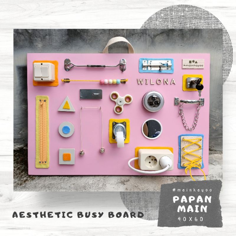 AESTHETIC BUSY BOARD - 40x60 Special Custom Edition-Mainan Edukasi Montessori