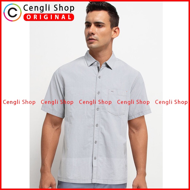 BAJU KEMEJA PRIA CARDINAL ORIGINAL CASUAL LENGAN PENDEK ABU-ABU CA21