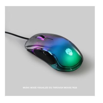 Mouse gaming rexus wired usb 2.0 optical 8d 12800dpi crystal rgb 1.8m cable bara rxm-x17 x-17