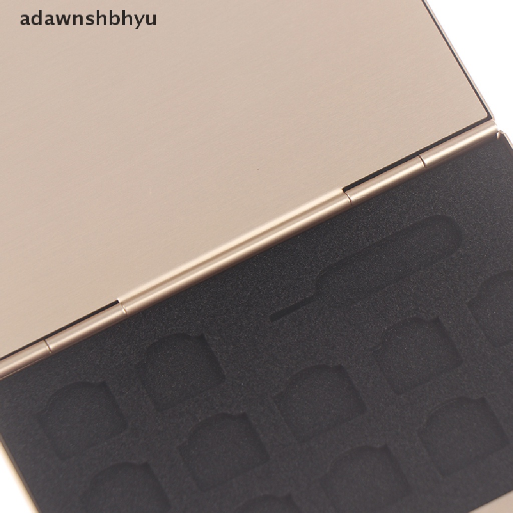 Adawnshbhyu Aluminium Card Box Phone Memory SIM Card Box Kotak Penyimpanan Paket Kartu