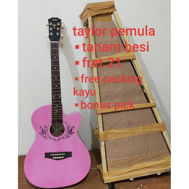 Gitar akustik taylor swift tanam besi-6