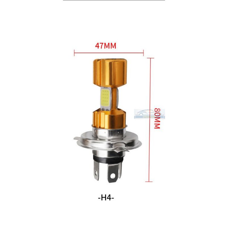 Lampu Led motor H4 / 3 Sisi COB