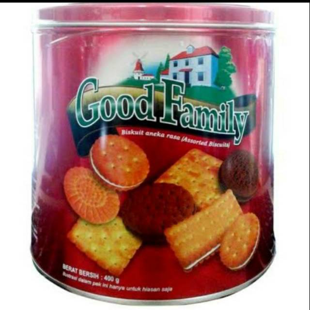 Biskuit good family kaleng 400gr