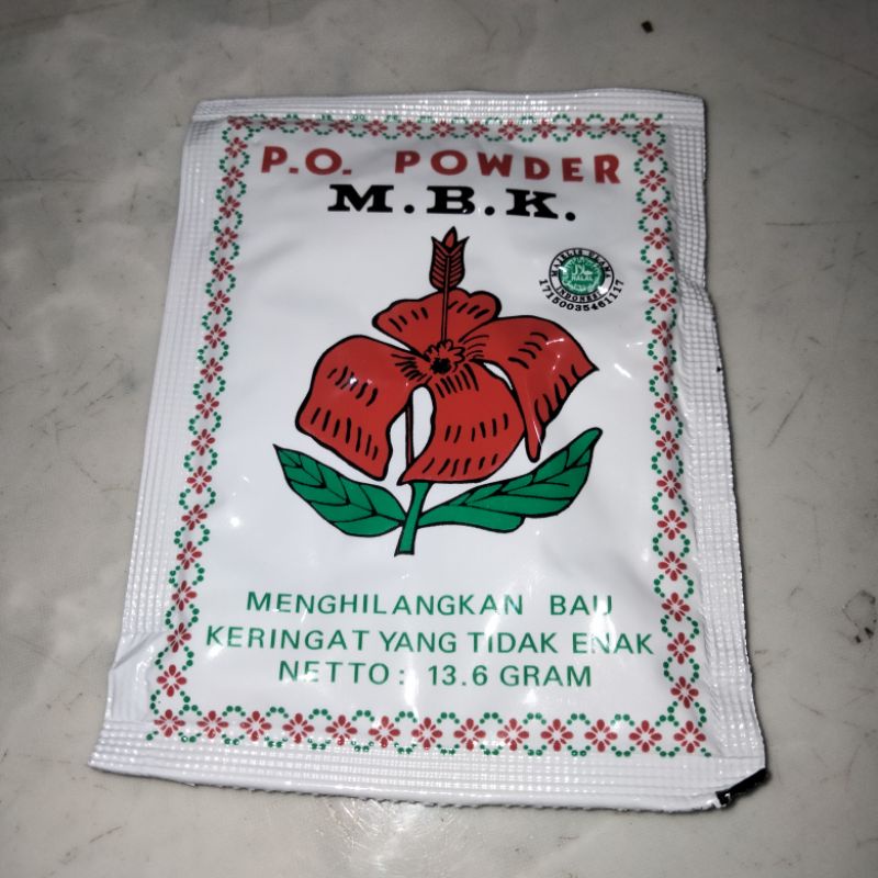 Mbk powder 1 sachet putih &amp; silver / m.b.k powder deodorant/mbk dodoran.