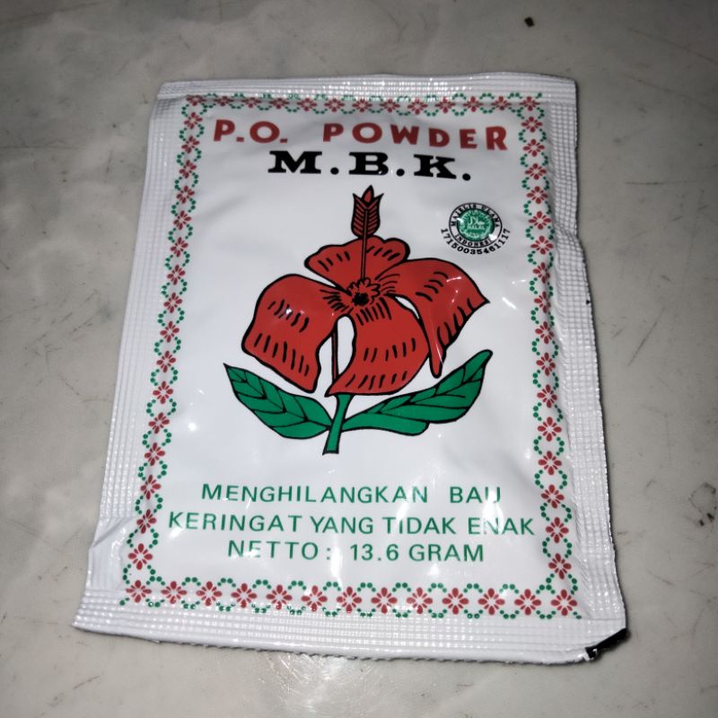 Mbk powder 1 sachet putih &amp; silver / m.b.k powder deodorant/mbk dodoran.