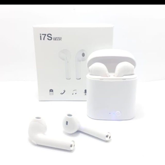 headset handsfree earphone bluetooth i7 TWS iphone 7 8 / i7s wireless android