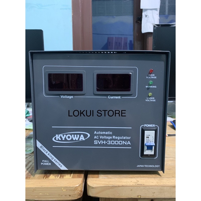 Stabilizer Kyowa 3000W SVH-3000NA 3000 watt 3KWH Digital Voltage Japan - Kyowa 3000watt