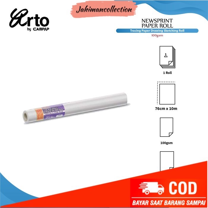

✨ BISA COD ✨ ARTO Tracing Paper Roll - 100gsm 30'X10M