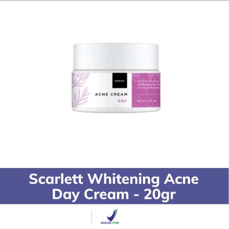 [ORI]Scarlett Whitening Acne Day Cream - 20 gr - Krim Wajah