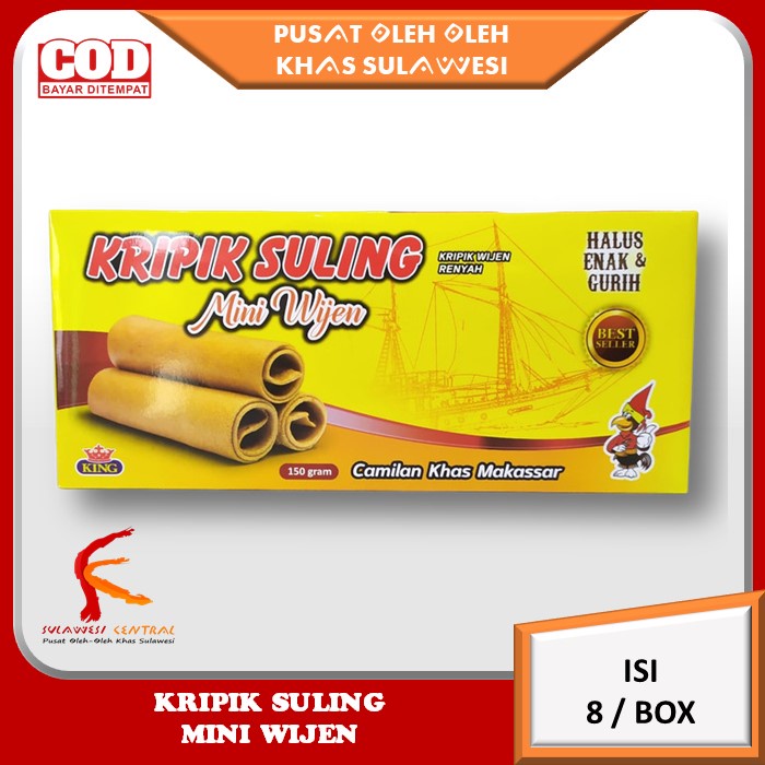 

Kripik Suling mini wijen cemilan khas Sulawesi 150 gr